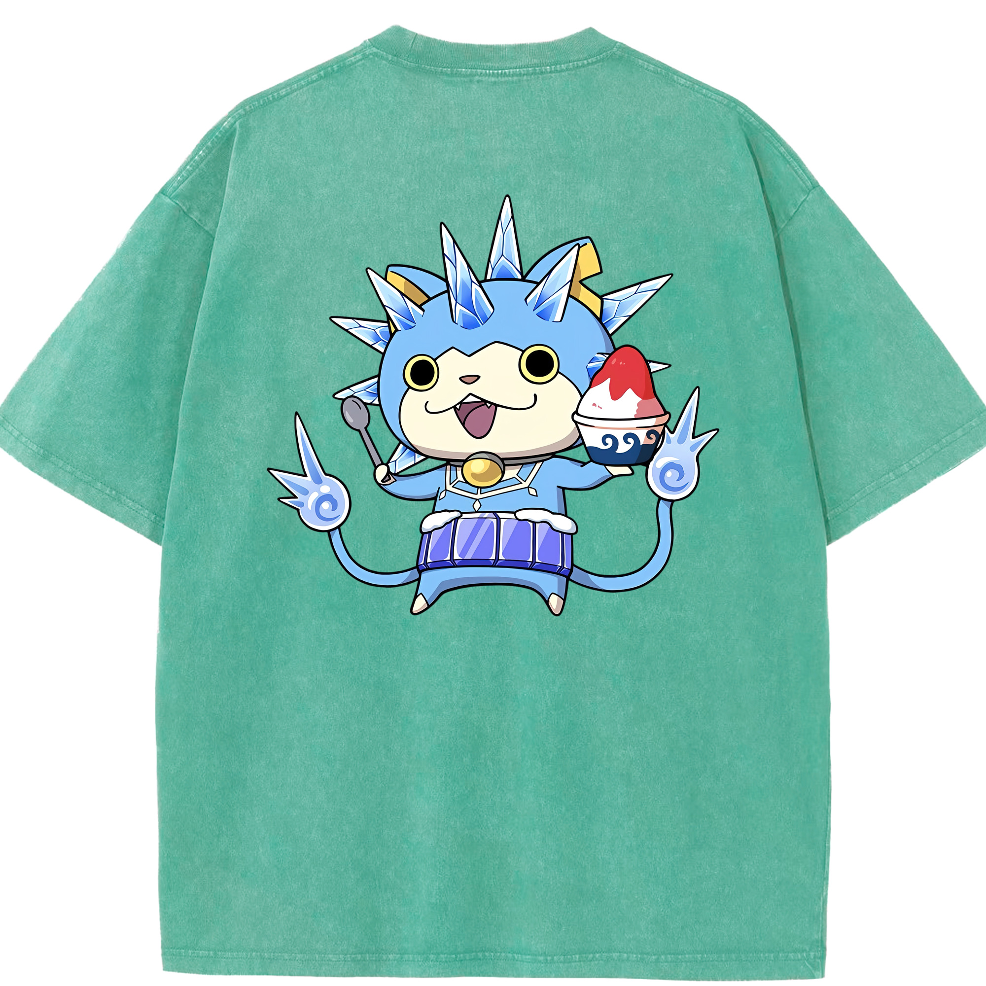 （画像用） 妖怪ウォッチ Yo-kai Watch 綿100% ヴィンテージ風 半袖Tシャツ（背面プリント）